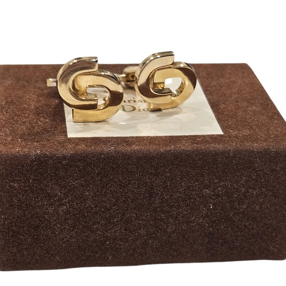 Christian Dior Vintage Gold Cufflinks - Picture 5 of 7